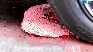 Crushing Crunchy & Soft Things by Car!- EXPERIMENT: CAR Vs Porscher Macan Toy
