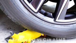 Crushing Crunchy & Soft Things by Car!- EXPERIMENT: Car Vs Ring Color Balloons