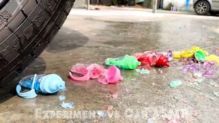 Crushing Crunchy & Soft Things by Car!- EXPERIMENT: CAR Vs Romal Soldier Surprise Eggs