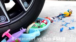 Crushing Crunchy & Soft Things by Car!- EXPERIMENT: CAR VS PLASTIC CUPS