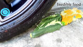 Crushing Crunchy & Soft Things by Car! EXPERIMENT: Car vs Rainbow Balloons