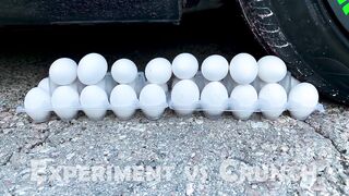 Crushing Crunchy & Soft Things by Car! Experiment Car vs Eggs