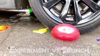 Crushing Crunchy & Soft Things by Car!   EXPERIMENT BALLOONS VS CAR