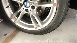 Crushing Crunchy & Soft Things by Car! Experiment Car vs m&m ball