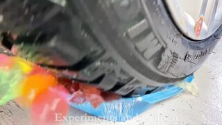 Crushing Crunchy & Soft Things by Car! Experiment Car vs m&m ball