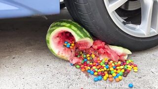 Crushing Crunchy & Soft Things by Car! Experiment: Car vs Cola vs Rainbow Balloons