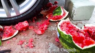 Crushing Crunchy & Soft Things by Car! Experiment Car Vs Watermelon