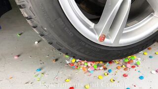 Crushing Crunchy & Soft Things by Car! EXPERIMENT CAR vs M&M Candy Balls