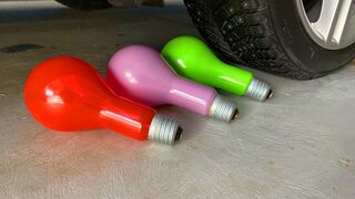 Crushing Crunchy & Soft Things by Car! Experiment Car Vs Big light Bulbs