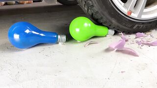 Crushing Crunchy & Soft Things by Car! Experiment Car Vs Big light Bulbs