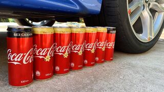 Experiment Car vs Coca Cola cans ! Crushing Crunchy & Soft Things by Car