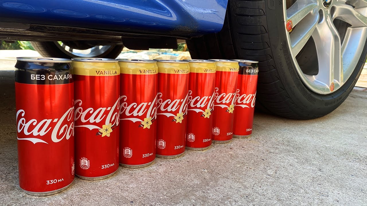 Experiment Car vs Coca Cola cans ! Crushing Crunchy & Soft Things by Car