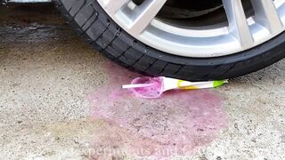 Experiment Car vs WaterMelon Juice ! Crushing Crunchy & Soft Things by Car