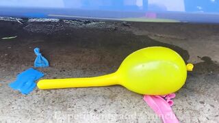 Experiment Car vs Strange Water Balloons - Crushing Crunchy & Soft Things by Car!