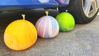 Experiment Car vs Ice Balloons! Crushing Crunchy & Soft Things by Car
