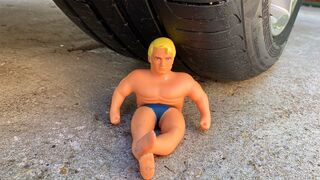 Experiment Car vs Stretch Armstrong! Crushing Crunchy & Soft Things by Car!