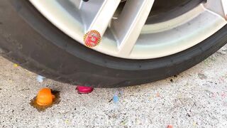 Experiment Car vs Mentos, Coca Cola Balloon! Crushing Crunchy & Soft Things By Car