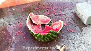 Experiment Car vs WaterMelon Juice! Crushing Crunchy & Soft Things by Car