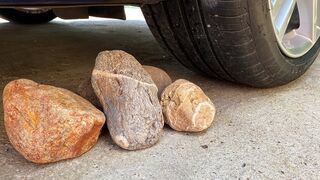 Crushing Crunchy & Soft Things by Car! EXPERIMENT CAR vs STONES