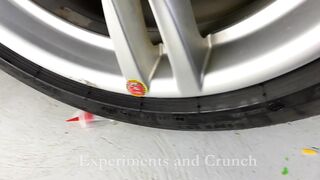 EXPERIMENT: Car vs Water Gun - Crushing Crunchy & Soft Things by Car!