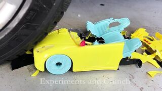 EXPERIMENT: Car vs Yellow Сonvertible - Crushing Crunchy & Soft Things by Car!