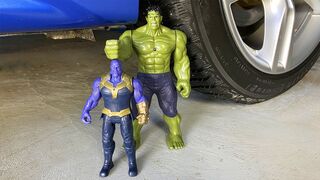 Crushing Crunchy & Soft Things by Car! EXPERIMENT: Car vs Hulk vs Thanos