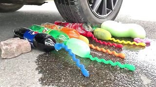 All Experiment Car vs Colors Long Balloons, Among Us, Pepsi - Crushing Crunchy & Soft Things by Car