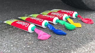 Crushing Crunchy & Soft Things by Car! Experiment All Car vs Lighters, Slime, Toothpaste | #243