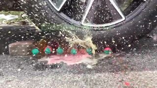 Crushing Crunchy & Soft Things by Car! Experiment All Car vs Lighters, Slime, Toothpaste | #243