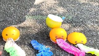 Crushing Crunchy & Soft Things by Car!- Experiment: Car vs Fruits, Gloves, Soft Drink