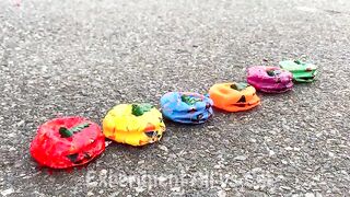 Crushing Crunchy & Soft Things By Car | Experiment: Car vs Color Mini Pumpkin