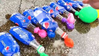 Crushing Crunchy & Soft Things by Car!- Experiment Car vs Pepsi, Smal Rainbow Balloon