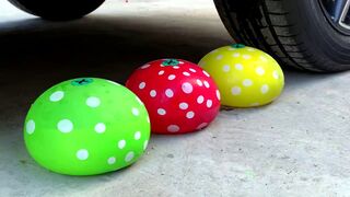 Demo Video Experiment Water Balloons, Slime, Fanta vs Car - Crushing Crunchy & Soft Things by Car