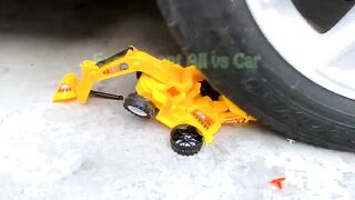 Crushing Crunchy & Soft Things by Car!- Experiment Car vs Excavator Toy | All 152