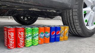 Top 20: Experiment Car vs Fanta,Mirinda,Coca Cola - Crushing Crunchy & Soft Things by Car | All