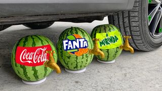 Crushing Crunchy & Soft Things By Car!!! - Experiment: Car vs Watermelon - All Car