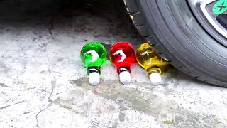 Crushing Crunchy & Soft Things By Car | Experiment: Car vs Colors Plastic Cup, Mirinda