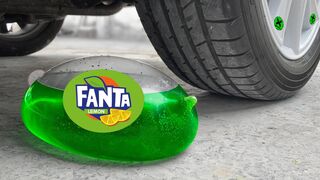 Crushing Crunchy & Soft Things By Car | Experiment: Car vs Fanta in Condom