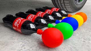 Crushing Crunchy & Soft Things By Car | Experiment: Car vs Coca Cola and Balloon