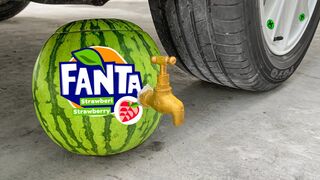 Crushing Crunchy & Soft Things By Car | Experiment: Car vs Fanta in Watermelon Juice