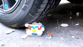 Crushing Crunchy & Soft Things By Car | Experiment: Car vs Mentos, Coca Cola Balloon
