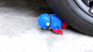Crushing Crunchy & Soft Things By Car | Experiment: Car vs Colours Long Balloons