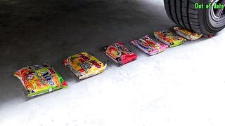 Crushing Crunchy & Soft Things By Car | Experiment: Car vs Watermelon Rainbow Jellys