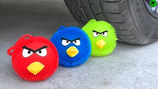Crushing Crunchy & Soft Things By Car | Experiment: Car vs Angry Bird Doodles