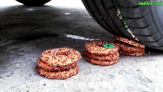 Crushing Crunchy & Soft Things By Car | Experiment: Car vs Rainbow Toothplate