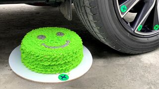 Crushing Crunchy & Soft Things By Car | Experiment: Car vs Smile Cake