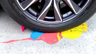 Crushing Crunchy & Soft Things By Car | Experiment: Car vs Slime Piping Bags