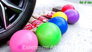 Crushing Crunchy & Soft Things By Car | Experiment: Car vs Coca Cola and Balloons