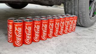 Crushing Crunchy & Soft Things By Car | Experiment: Car vs Coca Cola Cans