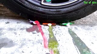 Crushing Crunchy & Soft Things By Car | Experiment: Car vs Rainbow Eggs - All Car